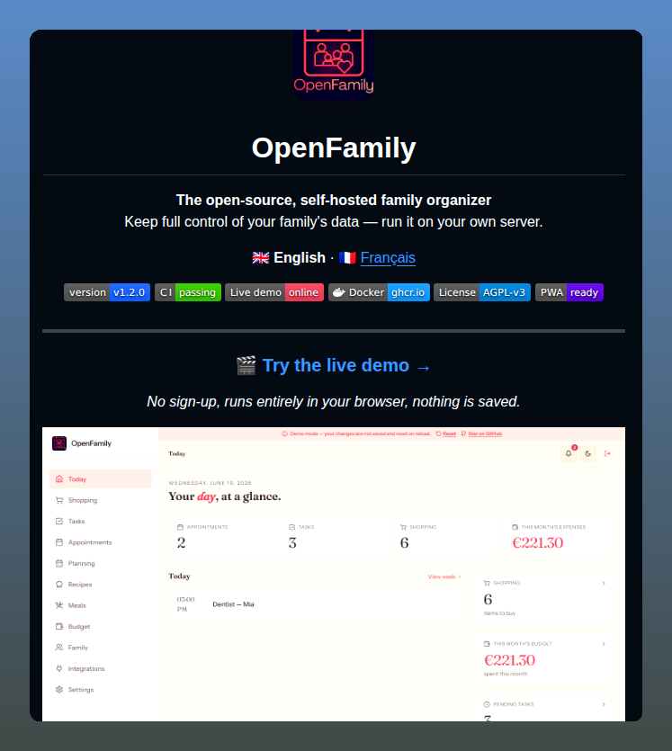 Nexaflowfrance Openfamily screenshot