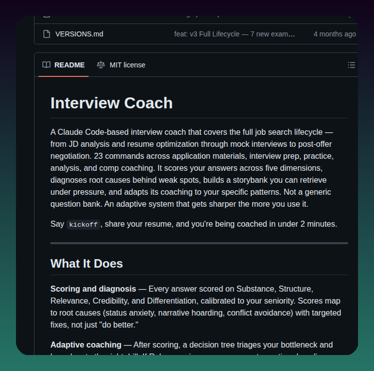 Noamseg Interview Coach Skill screenshot