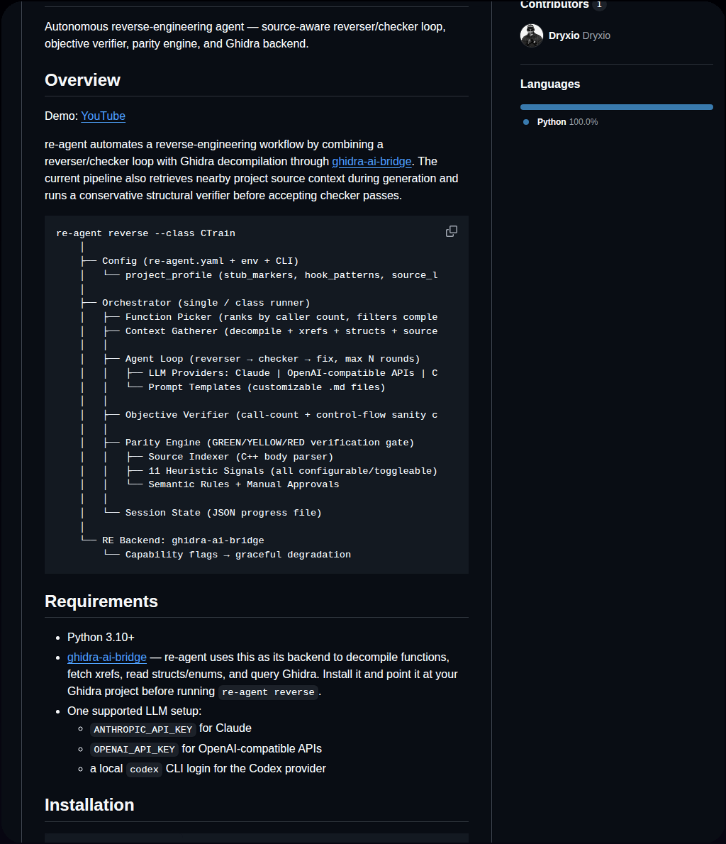 Dryxio Auto Re Agent screenshot
