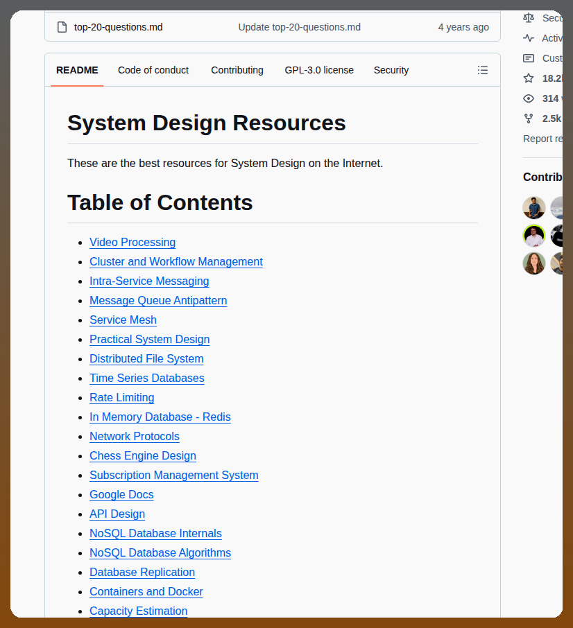 Interviewready System Design Resources screenshot