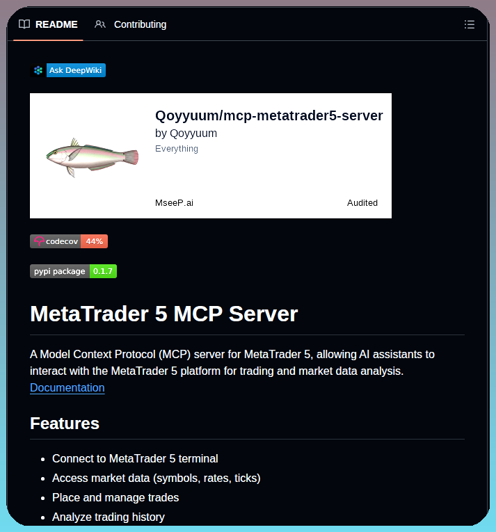 Qoyyuum Mcp Metatrader5 Server screenshot