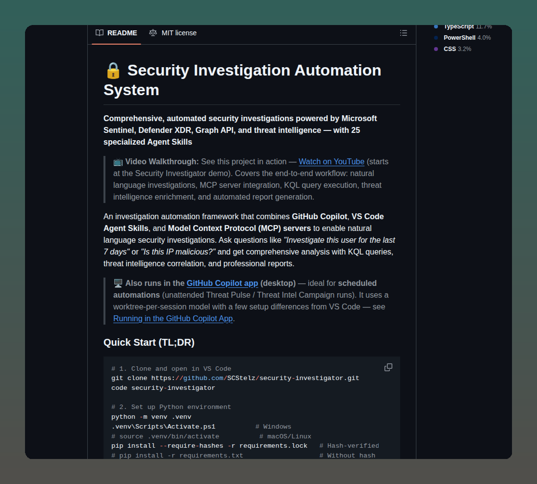 Scstelz Security Investigator screenshot