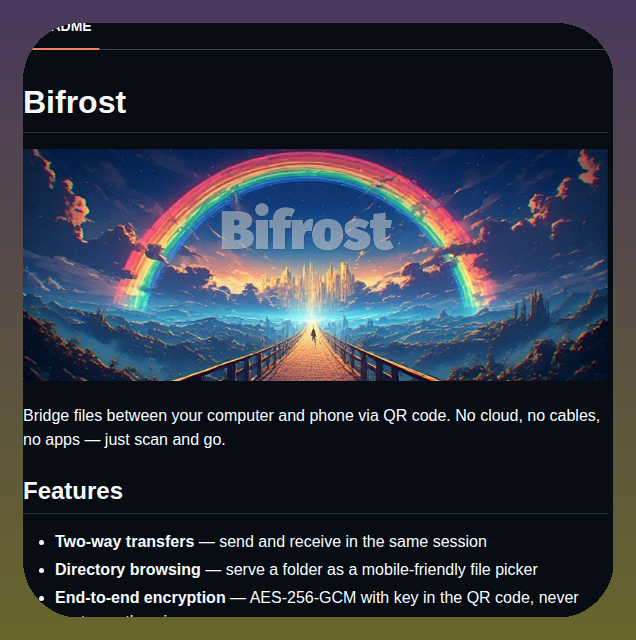 Axiom0x0 Bifrost screenshot