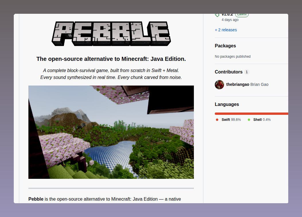 Thebriangao Pebble screenshot