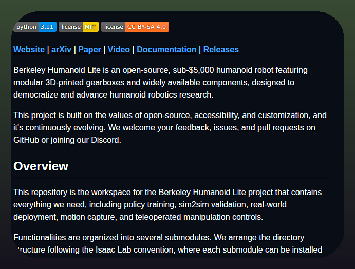 Hybridrobotics Berkeley Humanoid Lite screenshot