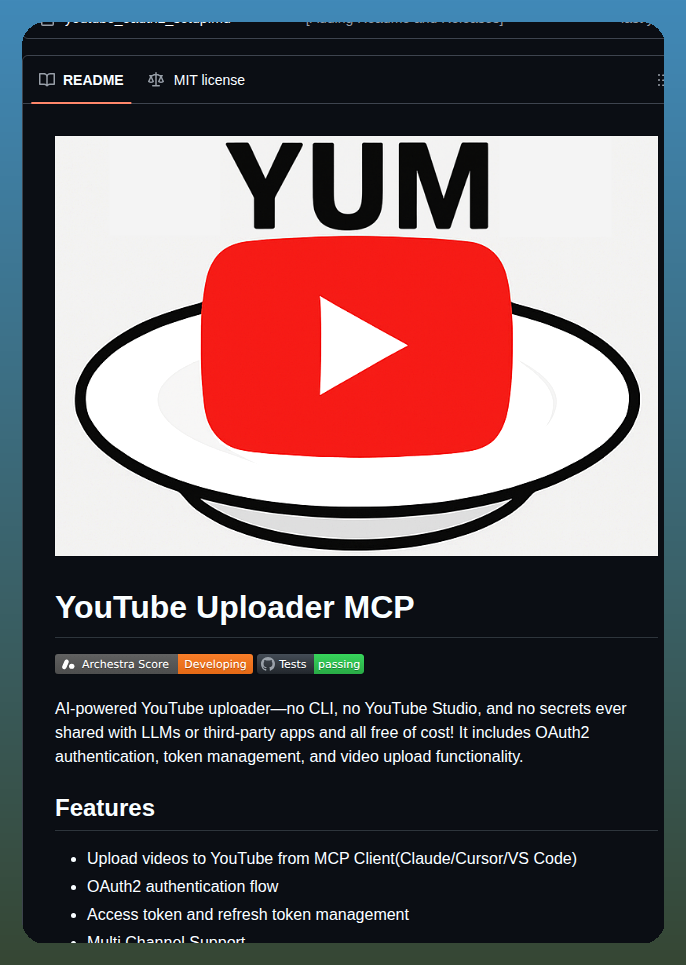Anwerj Youtube Uploader Mcp screenshot
