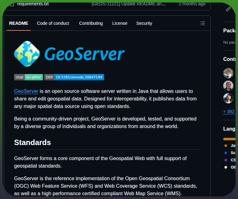 Geoserver Geoserver screenshot