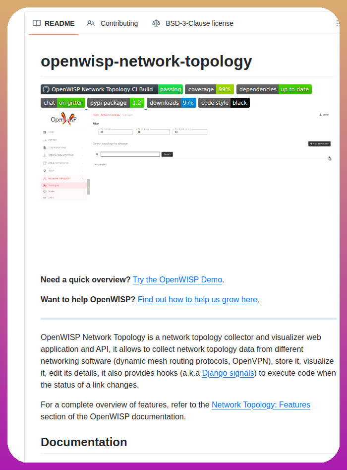 Openwisp Openwisp Network Topology screenshot