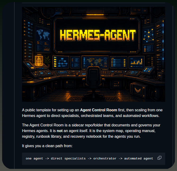 Shannhk Hermes Agent Control Room screenshot