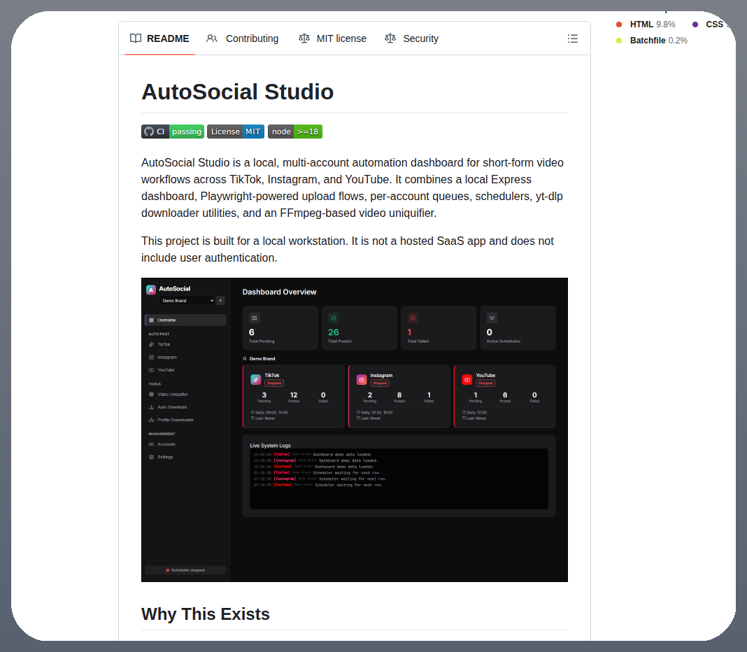 Katzca Autosocial screenshot