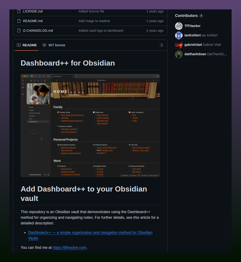 Tfthacker Dashboardplusplus screenshot