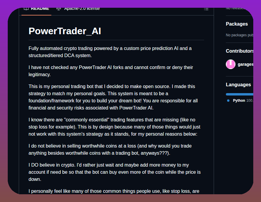 Garagesteve1155 Powertrader_ai screenshot