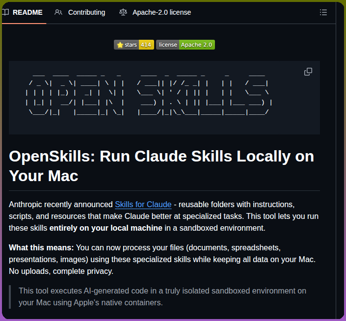 Instavm Open Skills screenshot