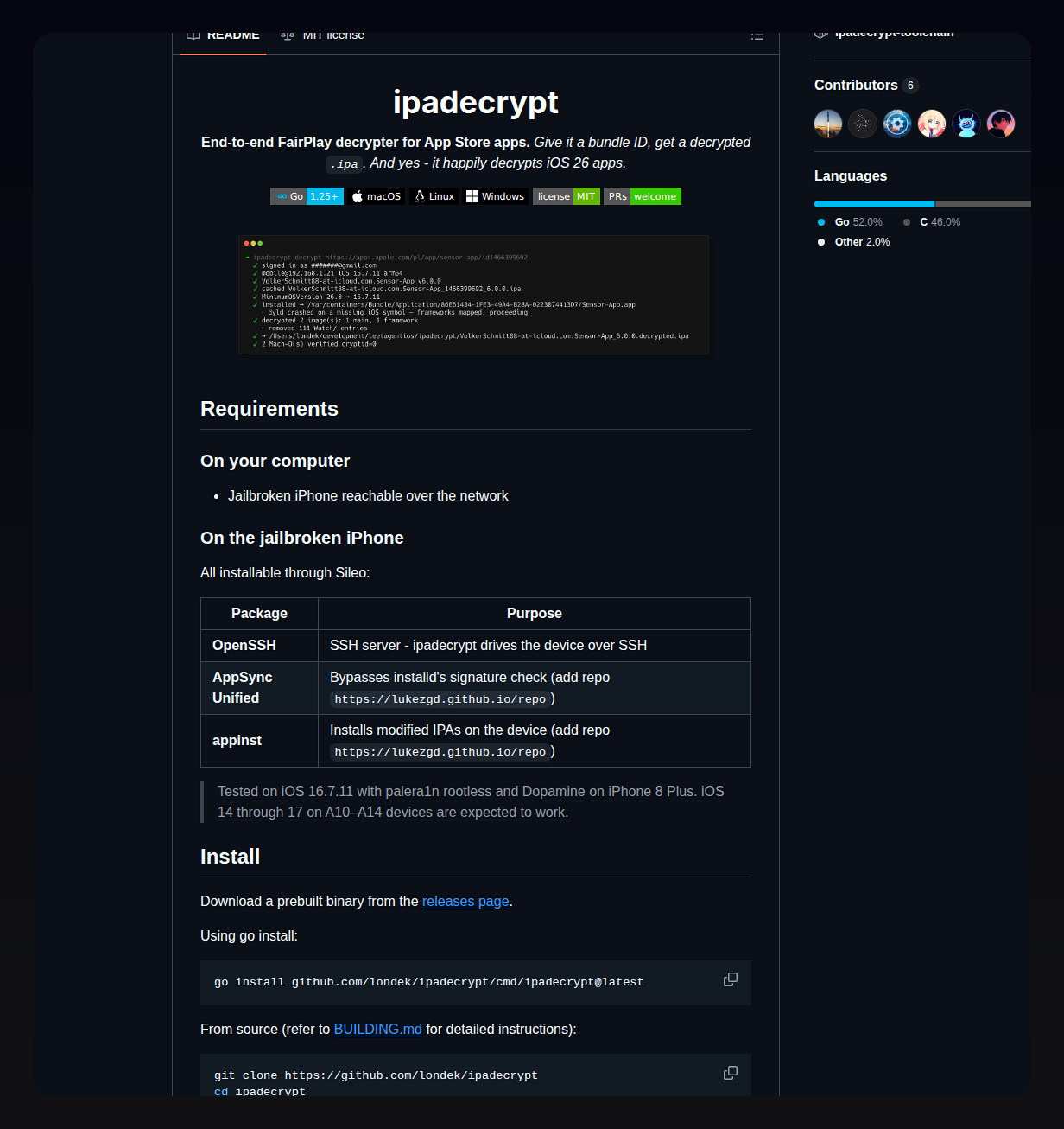Londek Ipadecrypt screenshot