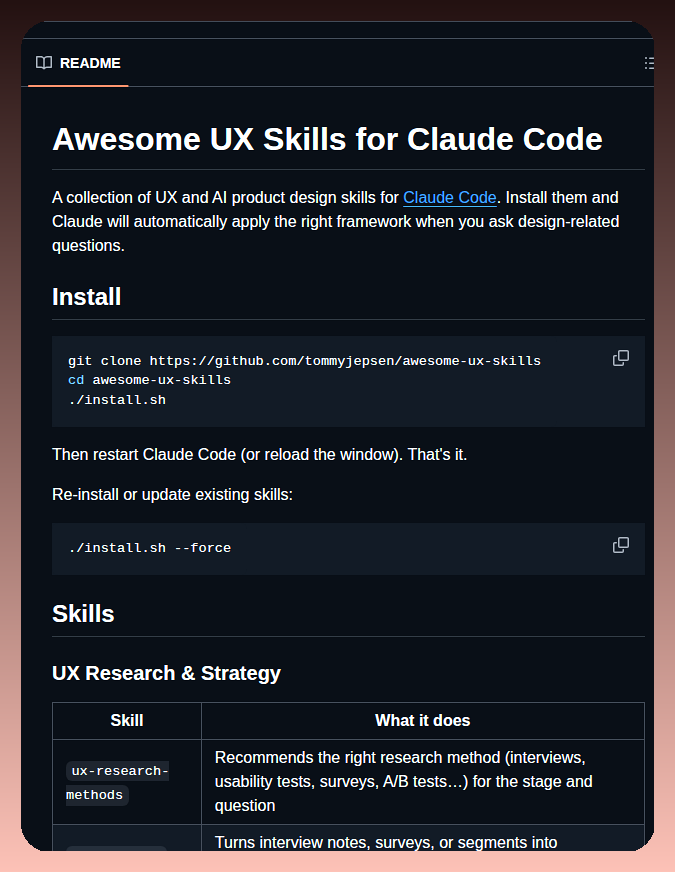 Tommyjepsen Awesome Ux Skills screenshot