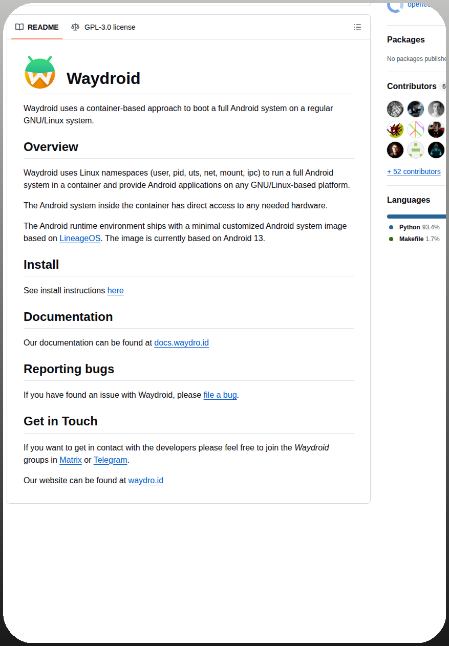 Waydroid Waydroid screenshot