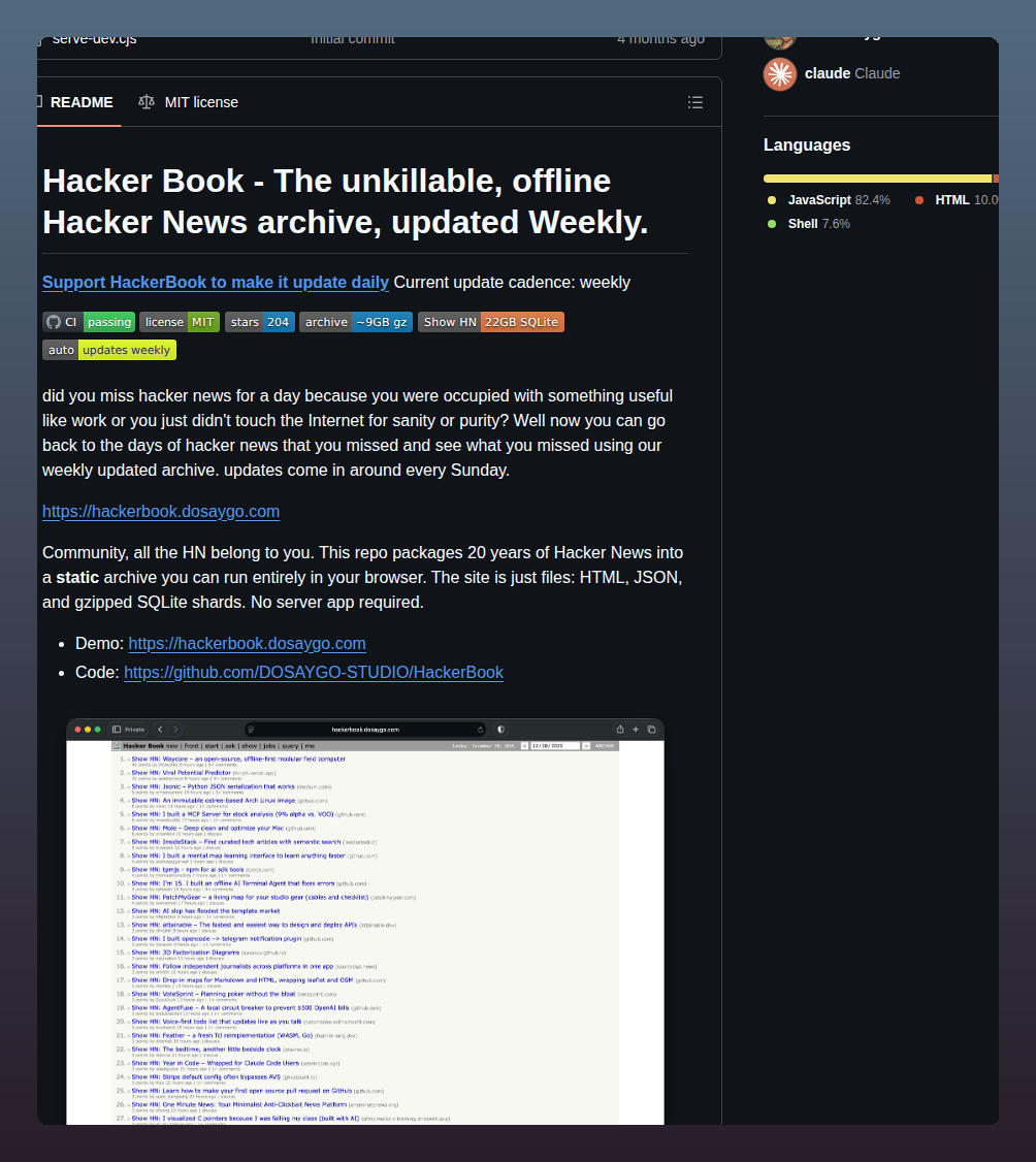 Dosaygo Studio Hackerbook screenshot