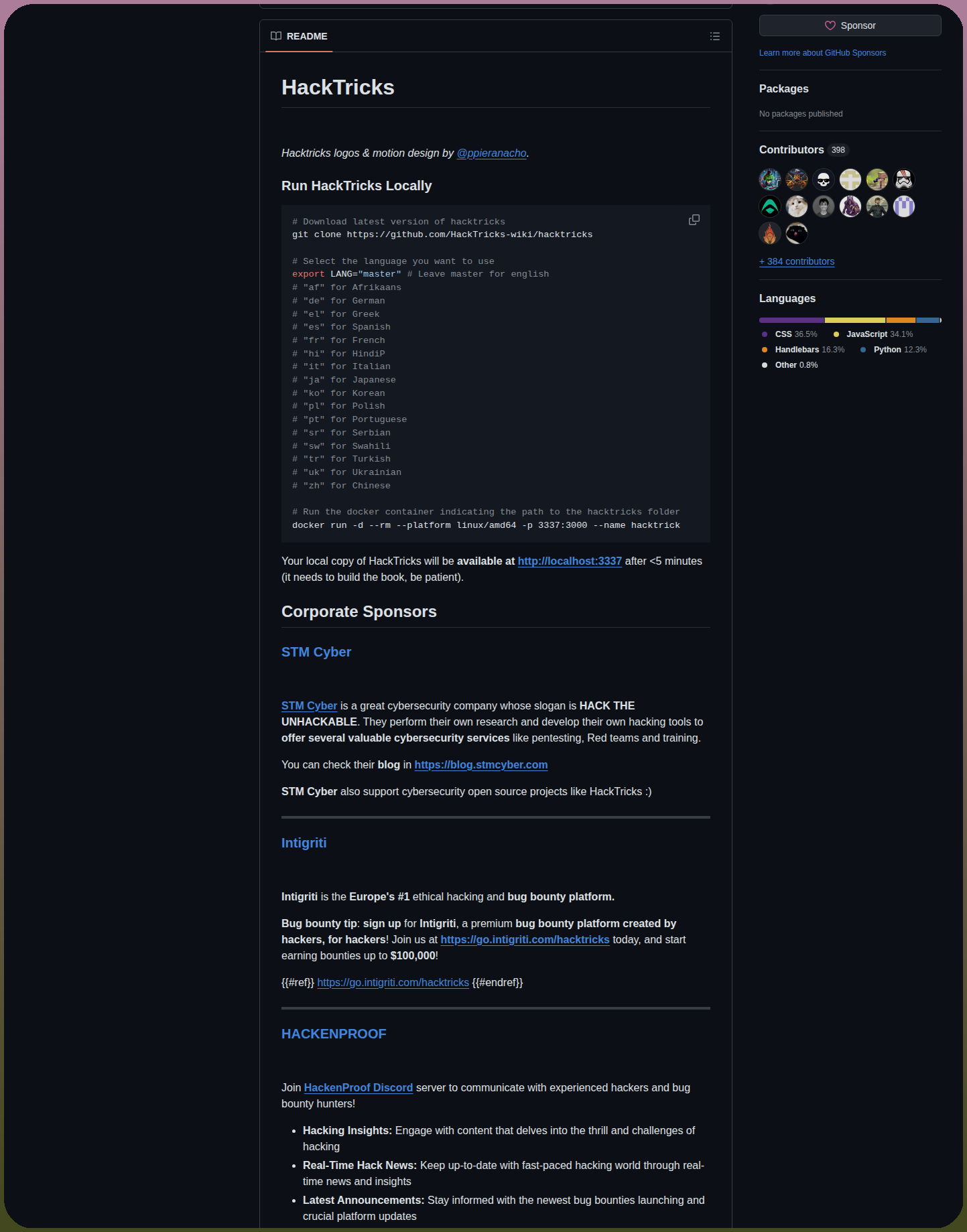 Hacktricks Wiki Hacktricks screenshot