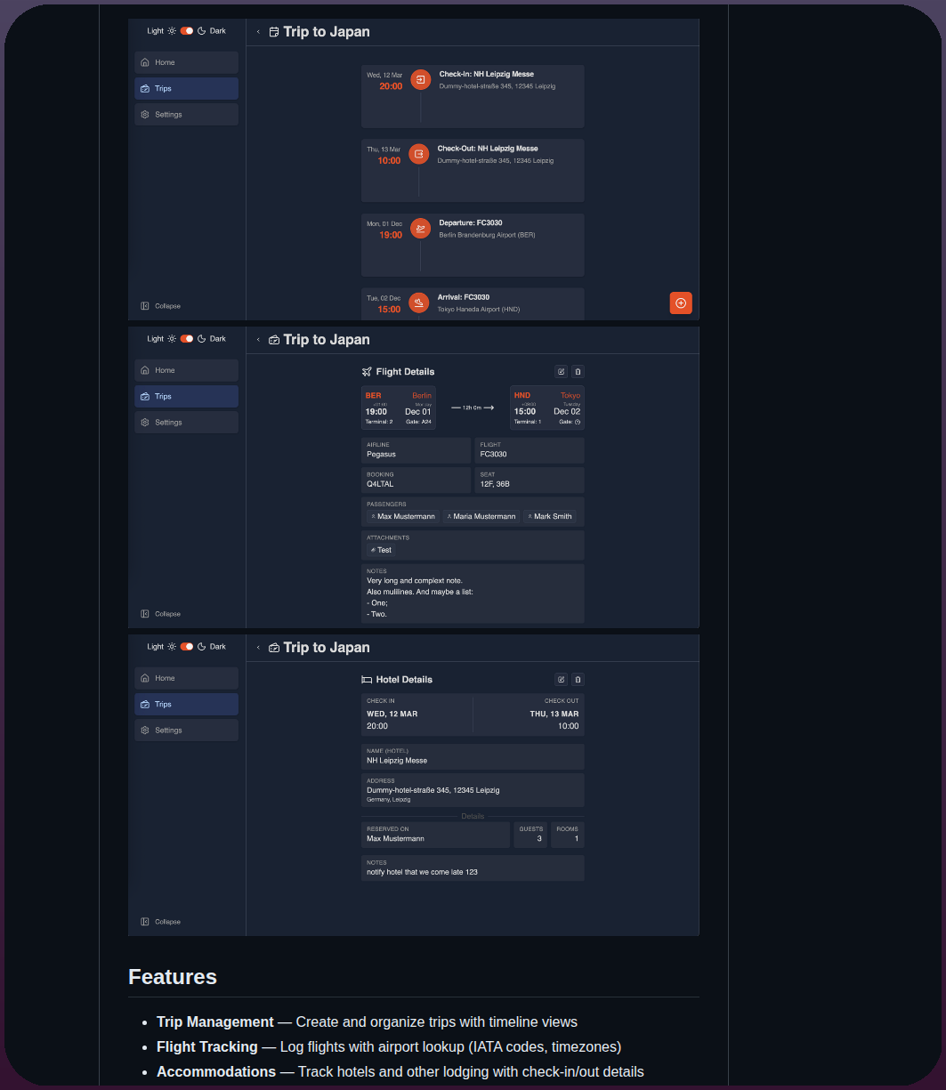 Mrmodest Reisenotiz screenshot