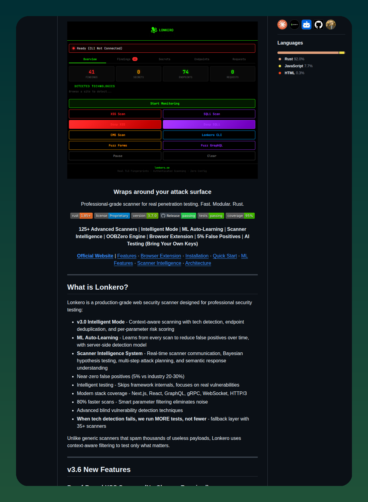 Bountyyfi Lonkero screenshot