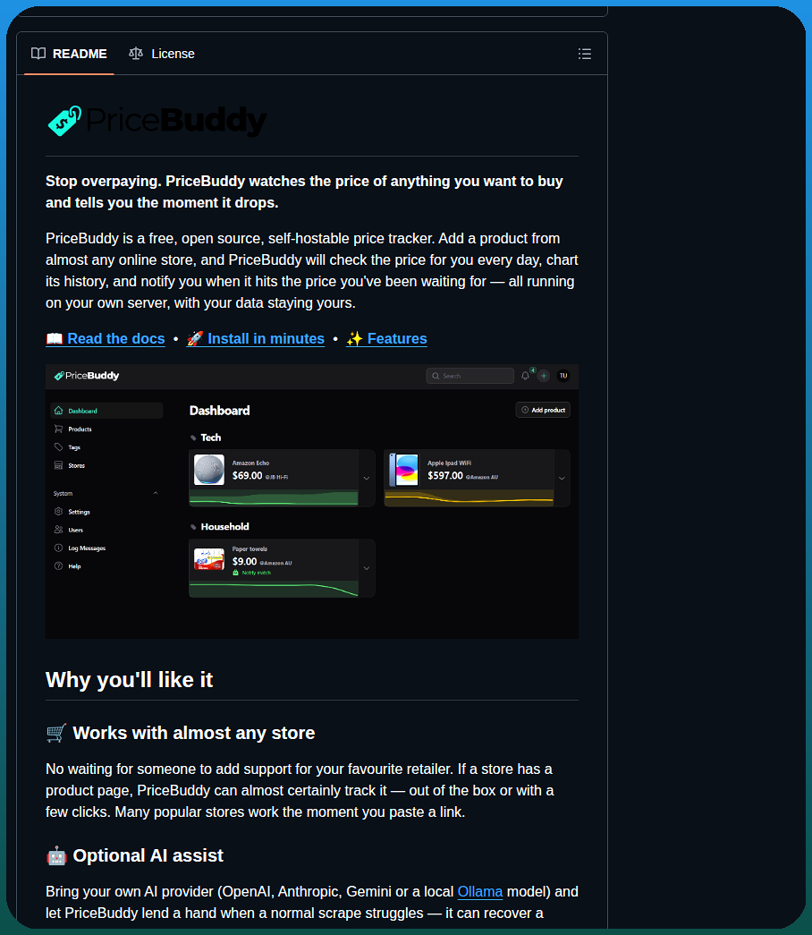 Jez500 Pricebuddy screenshot