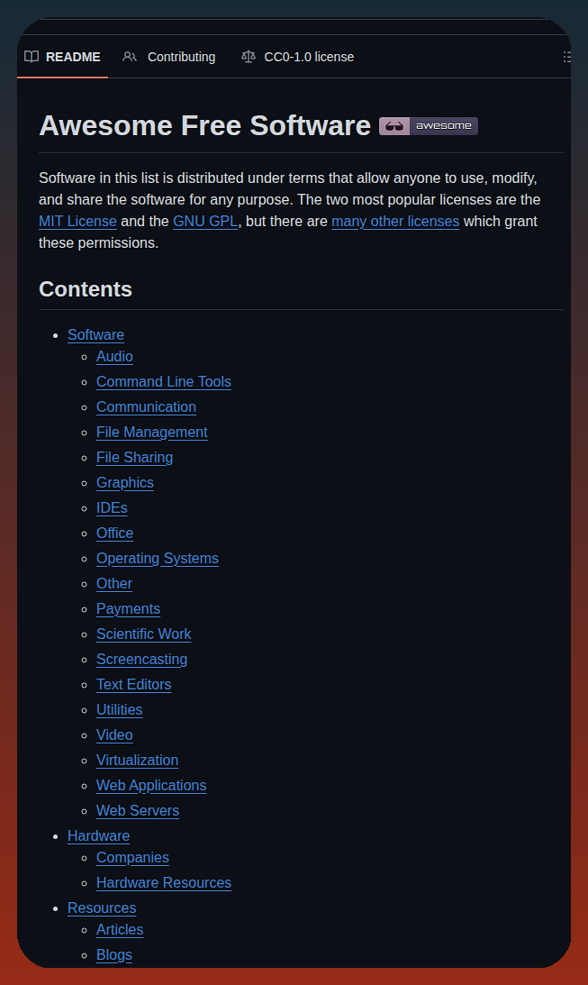 Johnjago Awesome Free Software screenshot