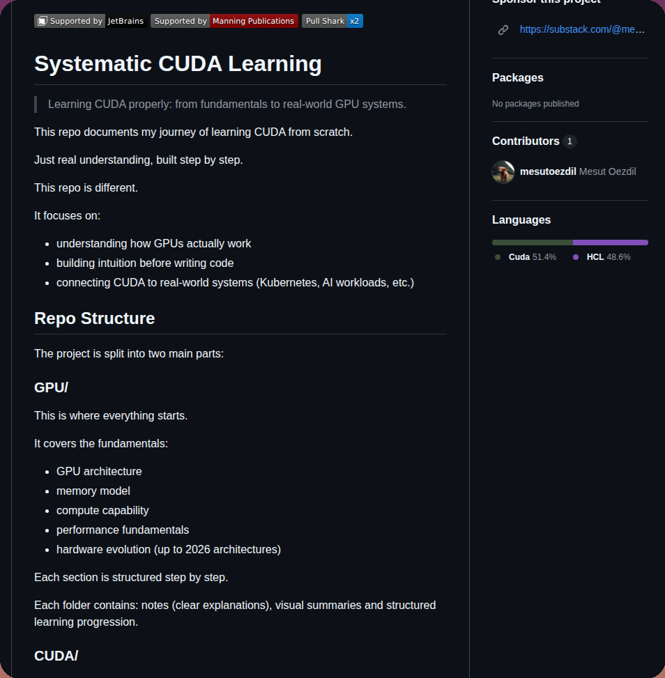 Mesutoezdil Systematic Cuda Learning screenshot