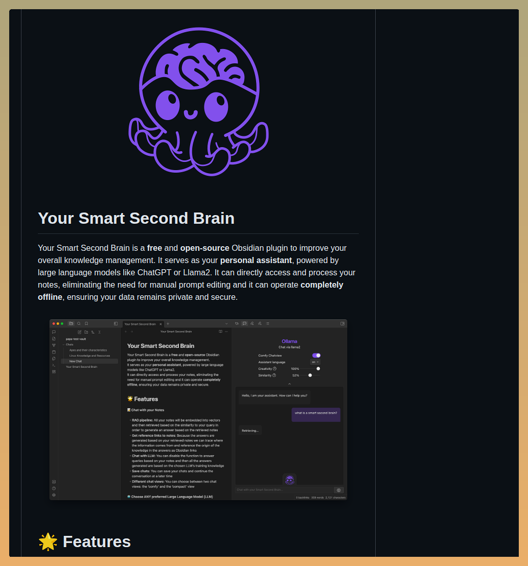 Your Papa Obsidian Smart2brain screenshot