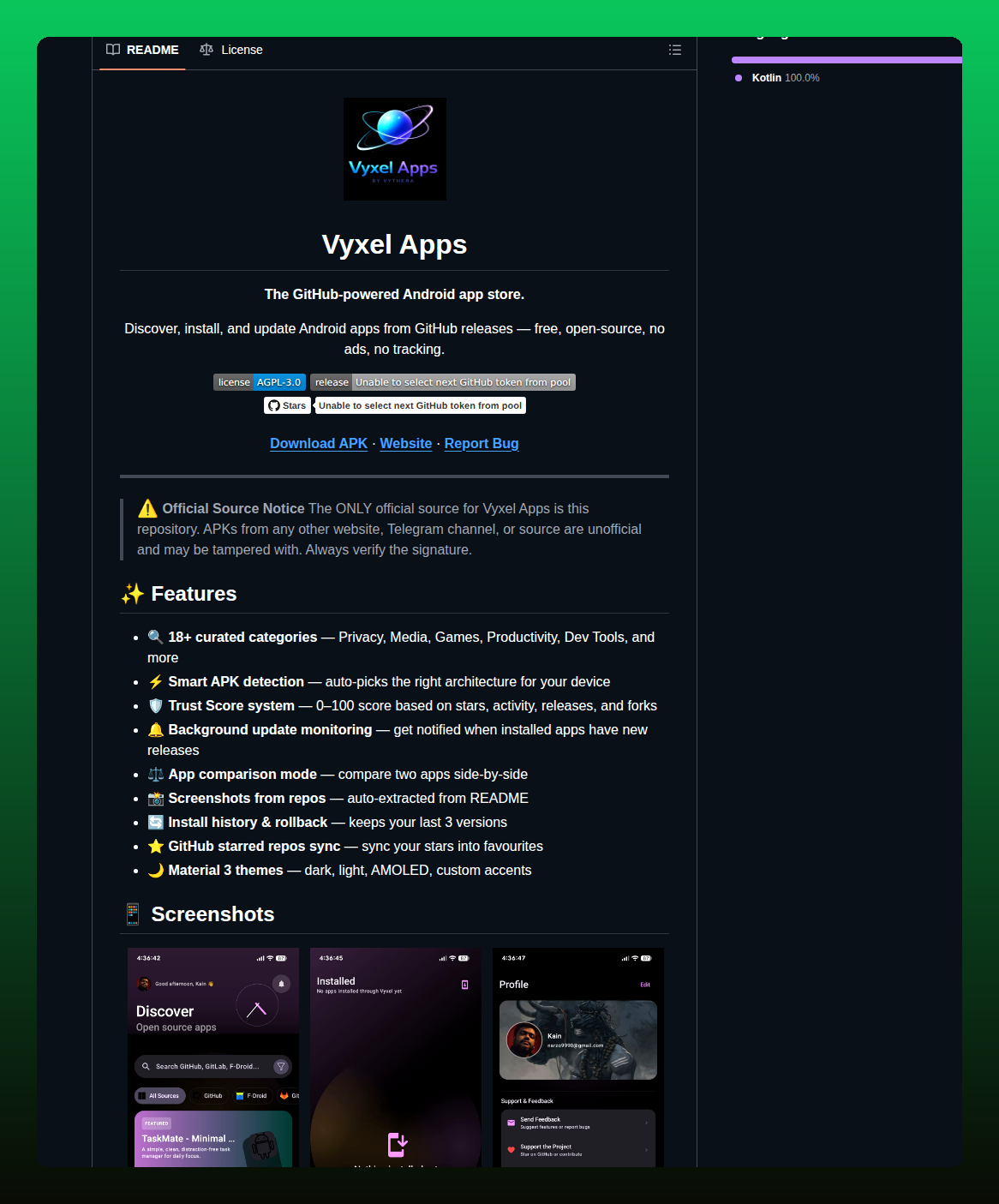 Nikhilkain Vyxel Apps screenshot
