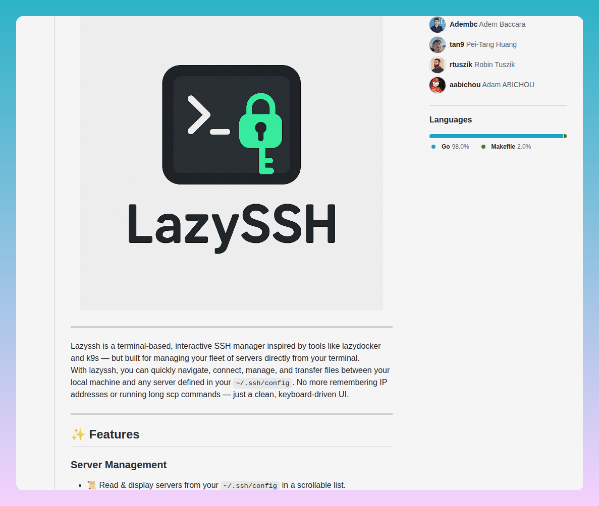 Adembc Lazyssh screenshot