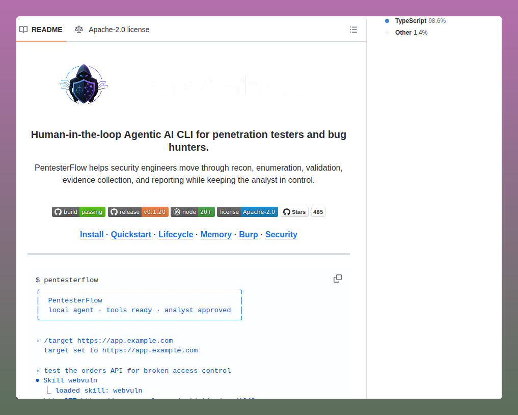 Pentesterflow Agent screenshot