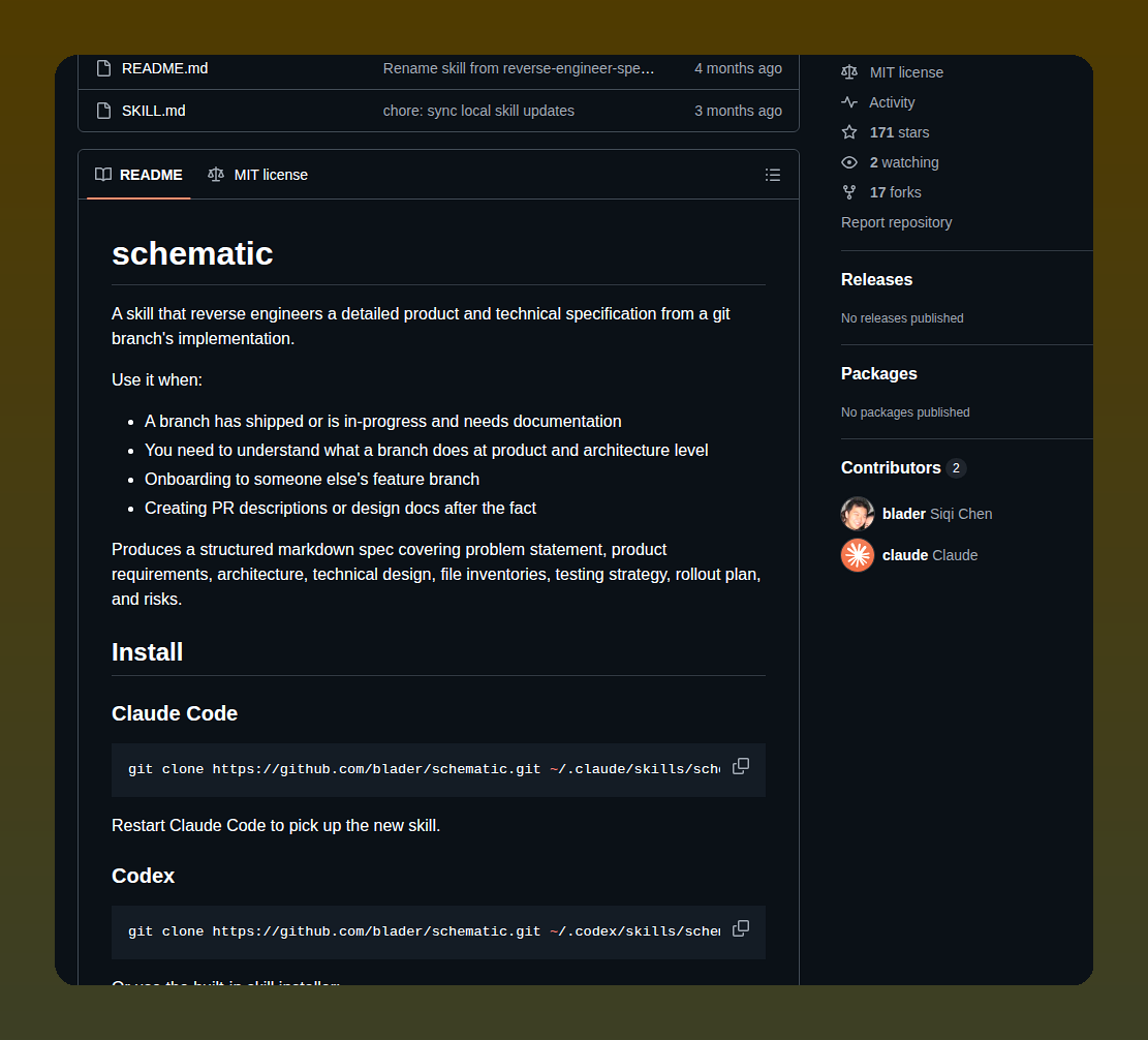 Blader Schematic screenshot