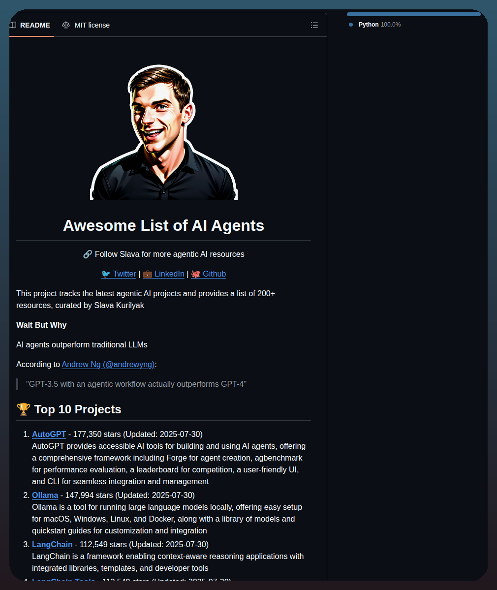 Slavakurilyak Awesome Ai Agents screenshot