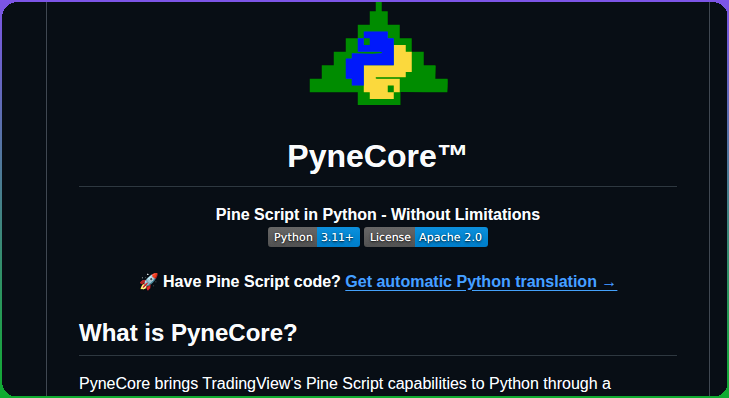 Pynesys Pynecore screenshot