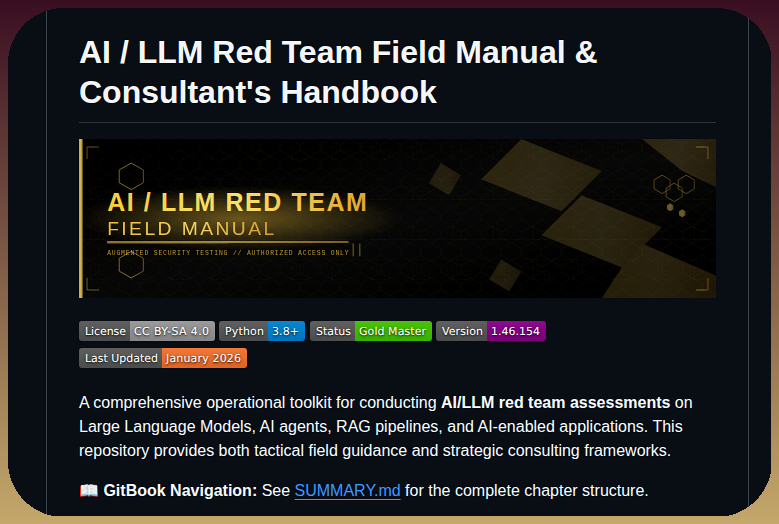 Shiva108 Ai Llm Red Team Handbook screenshot