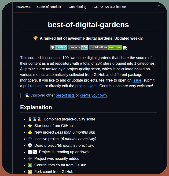 Lyz Code Best Of Digital Gardens screenshot