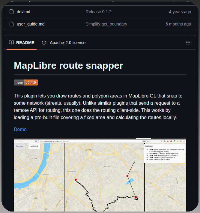 Dabreegster Route_snapper screenshot