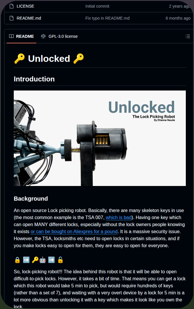 Etinaude Lock Picking Robot screenshot