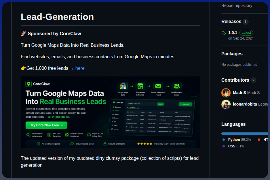 Madi S Lead Generation screenshot