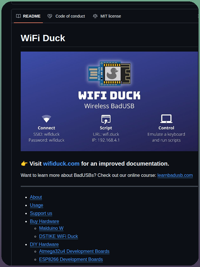 Spacehuhntech Wifiduck screenshot