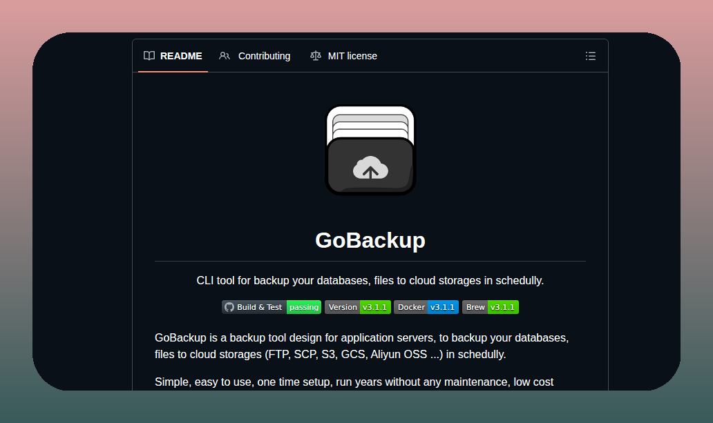 Gobackup Gobackup screenshot