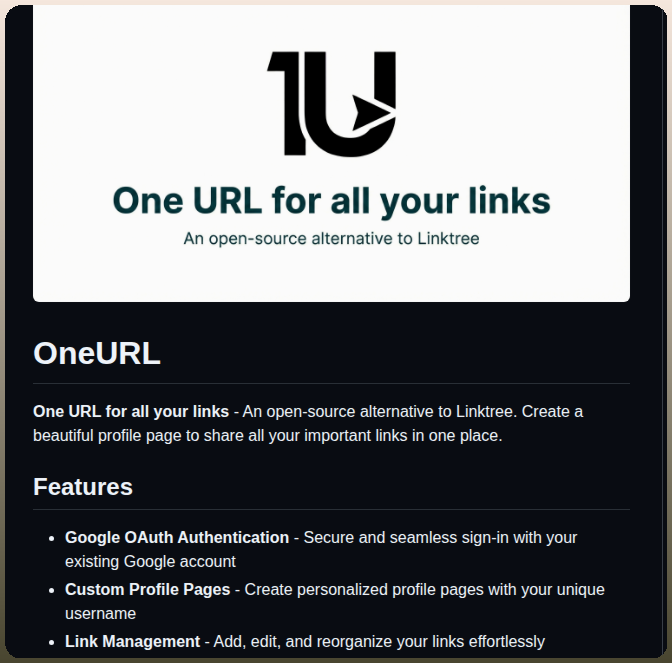 Kartiklabhshetwar Oneurl screenshot