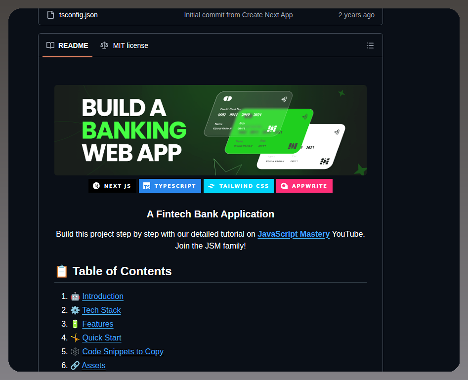 Adrianhajdin Banking screenshot