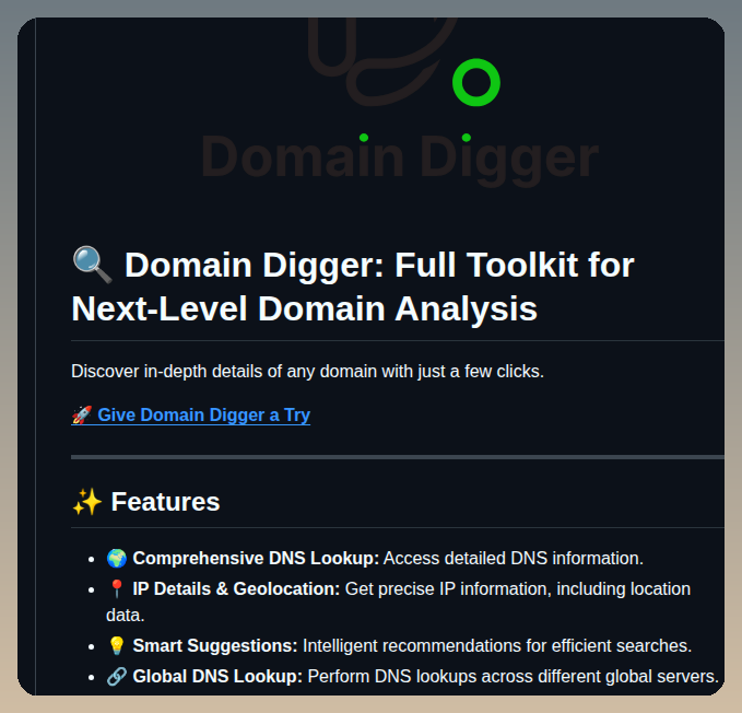 Wotschofsky Domain Digger screenshot