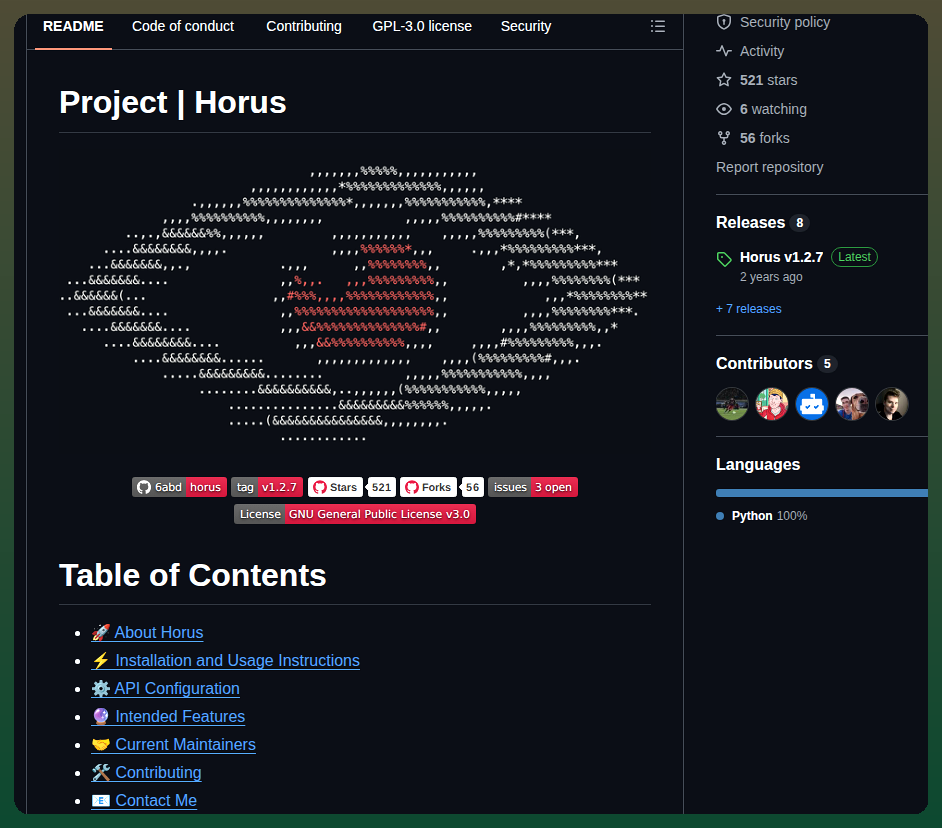 6abd Horus screenshot