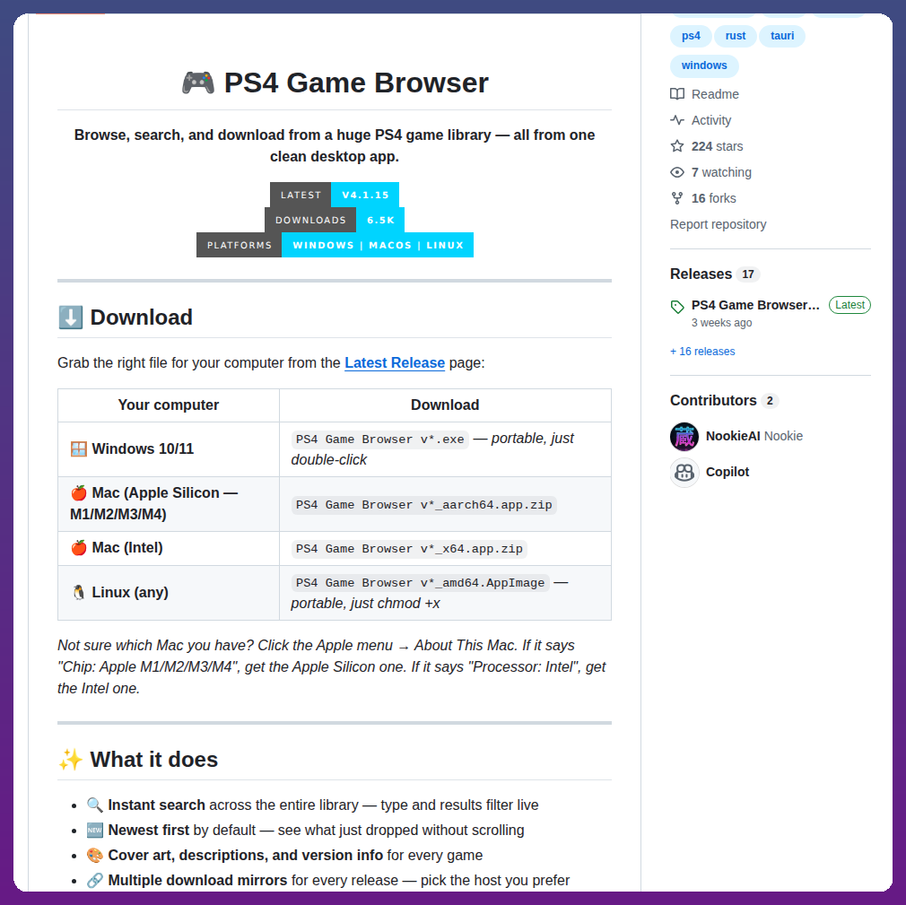 Nookieai Ps4 Game Scraper screenshot