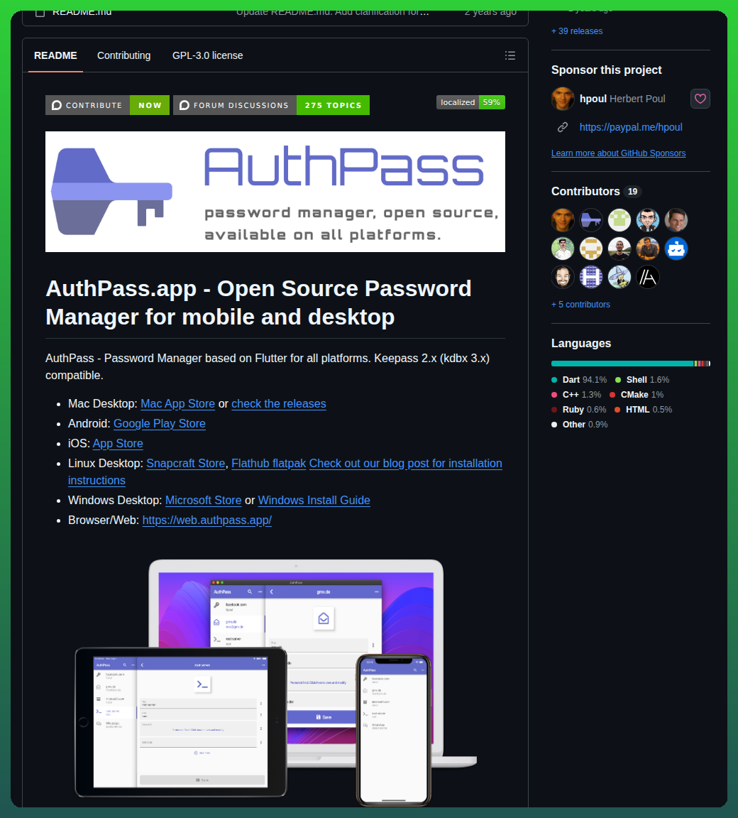 Authpass Authpass screenshot