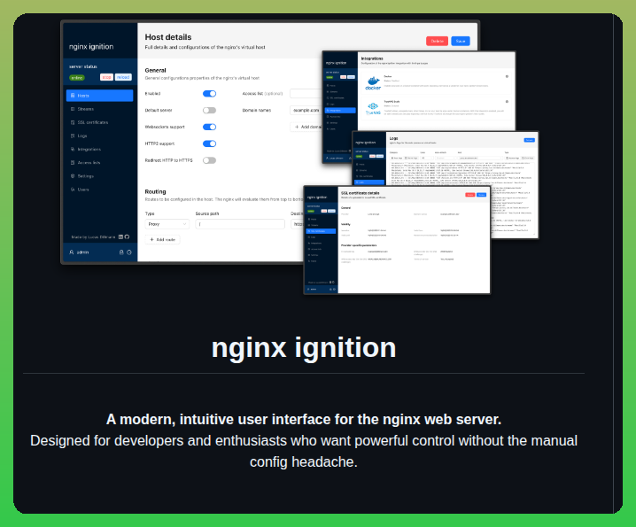 Lucasdillmann Nginx Ignition screenshot