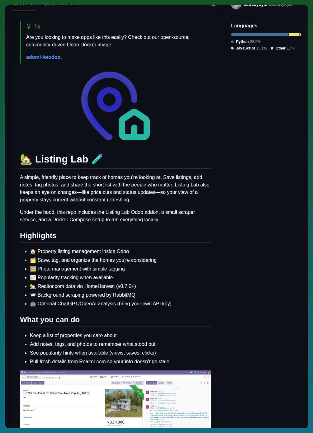Adomi Io Listing Lab screenshot
