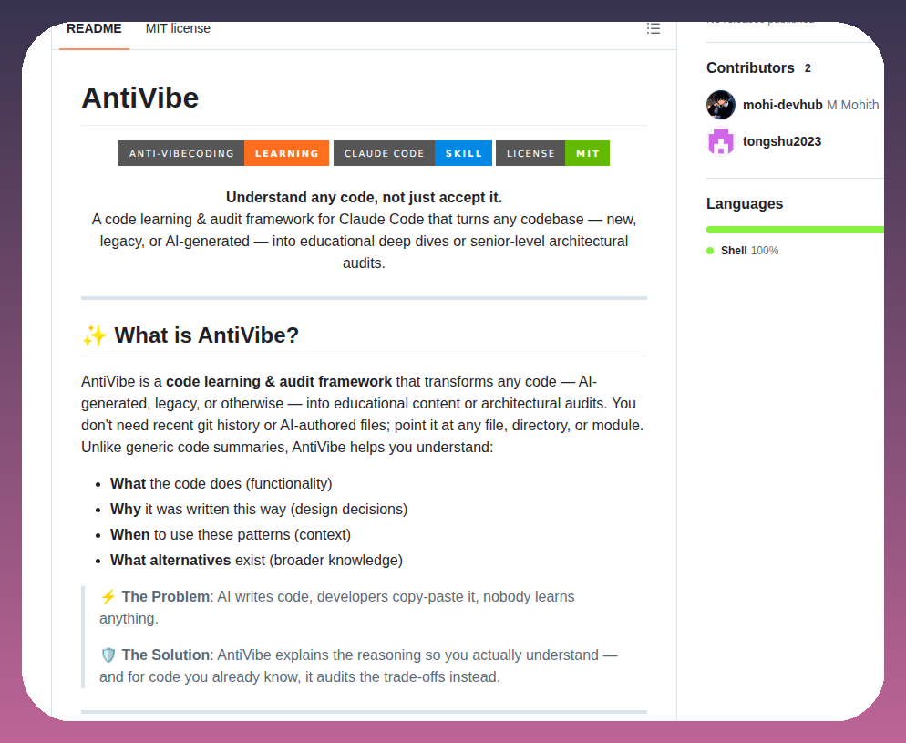 Mohi Devhub Antivibe screenshot
